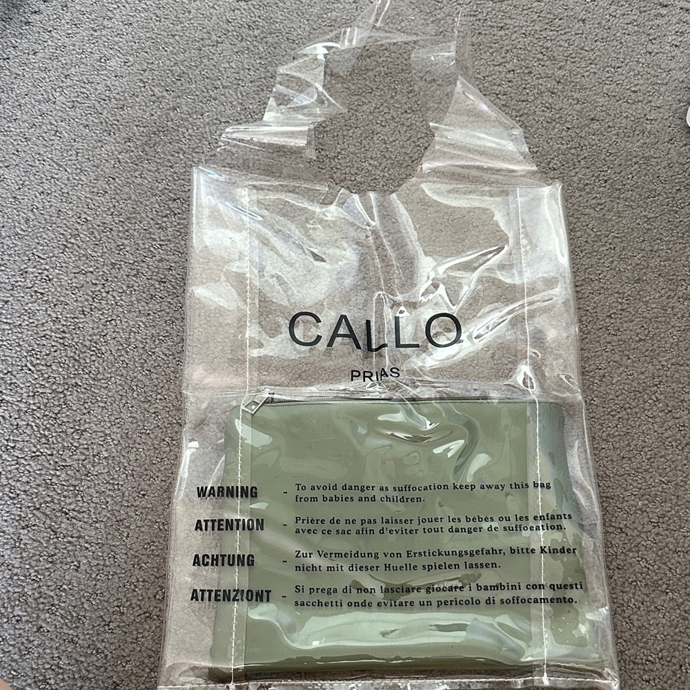 NWOT Clear Plastic Tote Bag